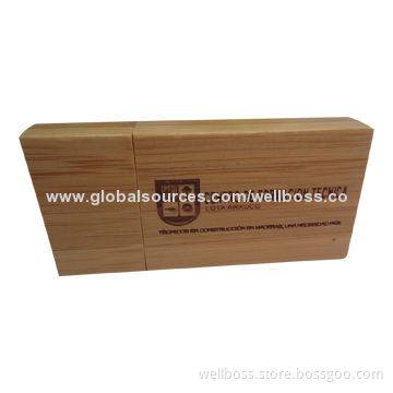 Shock-resistant Wooden USB Flash Drives with Up to 64GB Capacity, Supports Plug-and-play Function